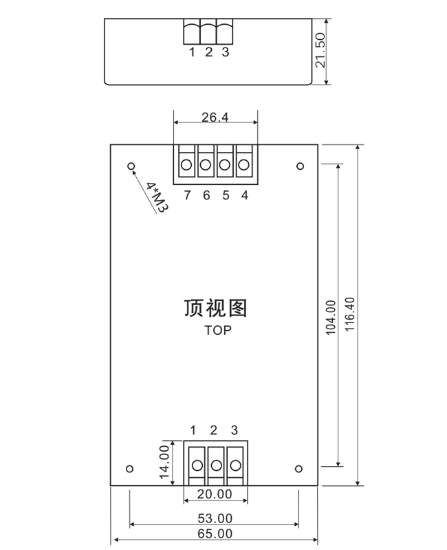 50W～80W电源模块,端子式电源PAE系列(图1)